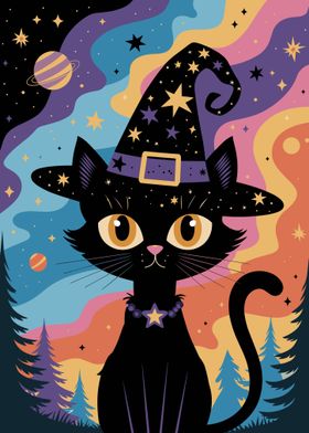 Witch black cat