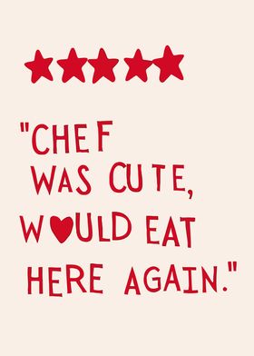 Chef Was Cute Review