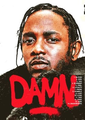 Kendrick Lamar DAMN Album Cover