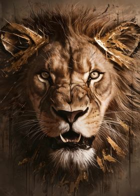 Golden Lion Portrait