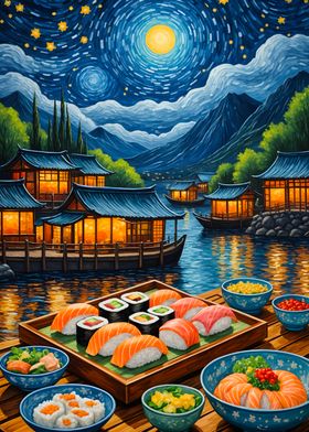 Sushi Starry Night