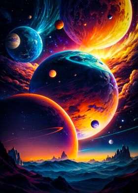 Fantasy Space Cosmic Landscape