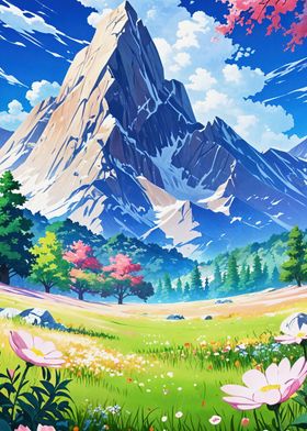 Mountain Meadow Landscape