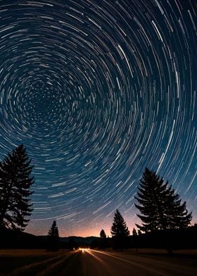 Star Trails Night Sky