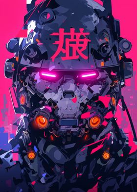 Cyberpunk Robot Portrait