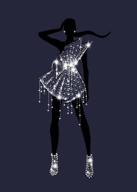 Sparkling Fashion Silhouette