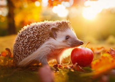 Hedgehog with Apple