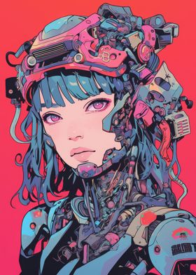 Cyberpunk Female Cyborg