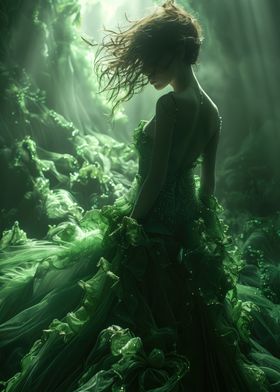 Forest queen in green colors