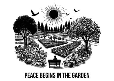 Peace Garden Illustration