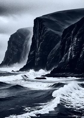 Stormy Sea Cliffs