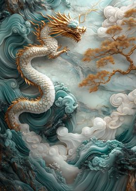 Jade Dragon Wall Art