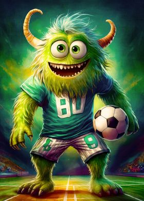 Green Monster Soccer Player