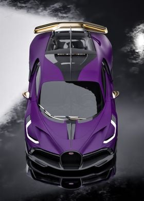 Purple Bugatti Divo - Top View