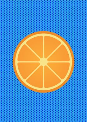 Orange Slice Pop Art