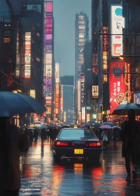 Rainy Night in Japan