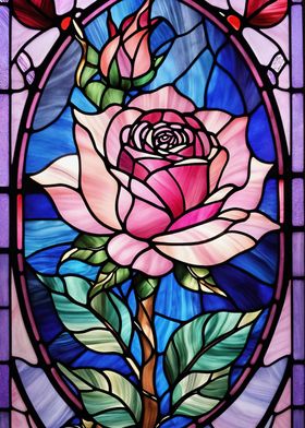 Stained Glass Rose