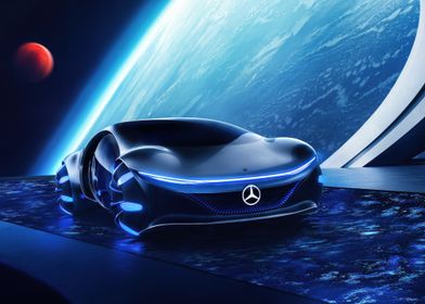 Futuristic Mercedes Concept Car