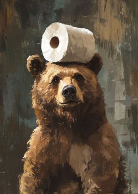 Bear with Toilet Paper