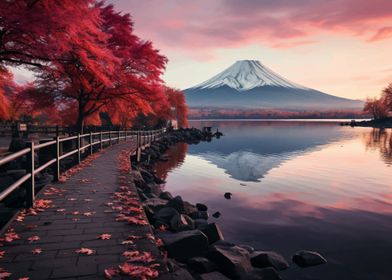 Mount Fuji Autumn Landscape