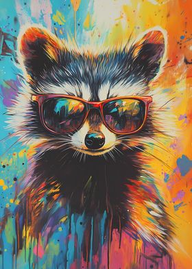 Cool Raccoon in Sunglasses