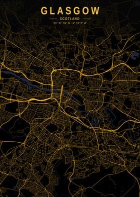 Glasgow Golden City Map