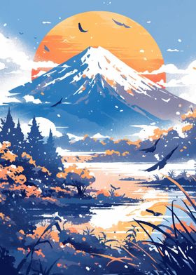 Mount Fuji Sunset