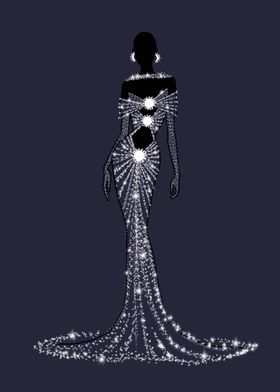 Sparkling Gown Silhouette