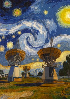 Starry Night Satellite Dishes