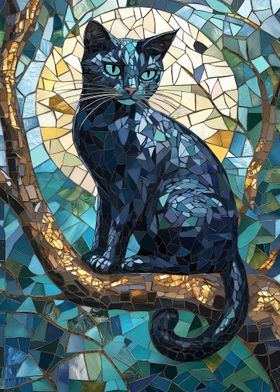 Black Cat Mosaic