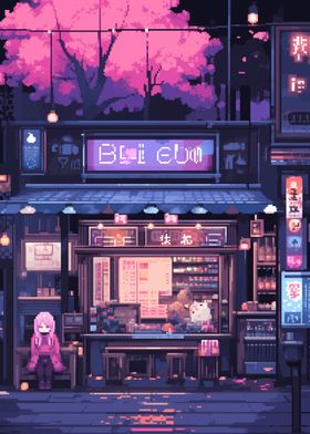 Pixel Art Night Market