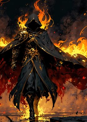 Fire Mage in Black Robes