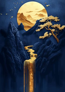 Golden bonsai Landscape