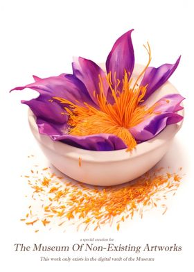 Saffron Flower in Bowl