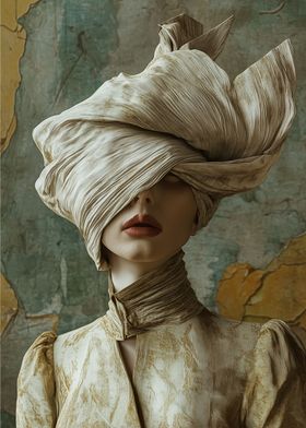 Woman in Abstract Headwear