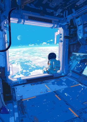 Astronaut Window View