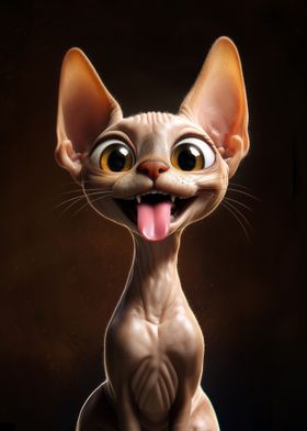 Playful Sphynx Cat