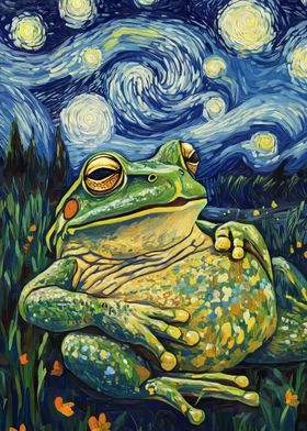 Froggy Starry Night