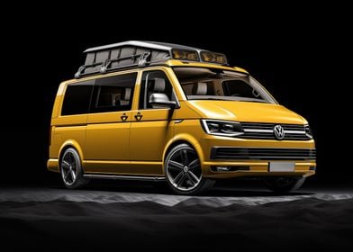 Yellow Volkswagen Van