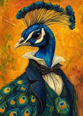 Peacock Gentleman Painting