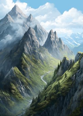 Mountain Valley Landscape