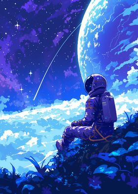 Astronaut Contemplating Space