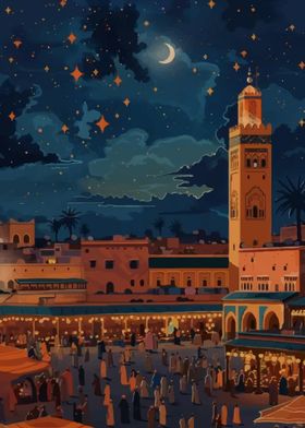 Night Market in Morocco