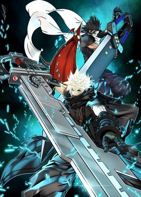 Cloud Strife and Sephiroth