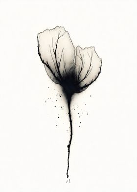 Black Ink Flower