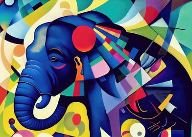 Abstract Elephant Art