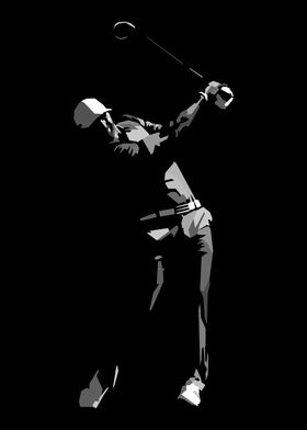 Golf Swing Silhouette