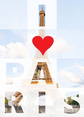 I Love Paris Eiffel Tower card.