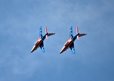 Two Jet Planes in Formation