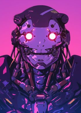 Cyberpunk Robot Portrait